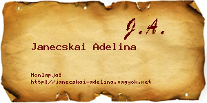 Janecskai Adelina névjegykártya